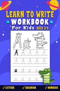 learn to write workbook for kids ages 3-5