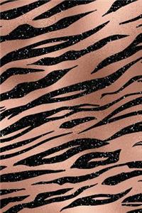 Rose Gold and Black Glam Composition Notebook - Small Ruled (Lined) Notebook (Softcover Journal / Notebook / Diary)