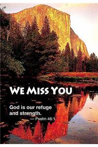 We Miss You Mountain Postcard (Package of 25)