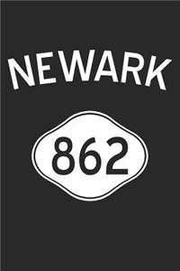 Newark Notebook - New Jersey Gift - Area Code Newark Journey Diary - New Jersey Travel Journal