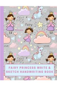 Fairy Princess Write & Sketch Handwriting Book