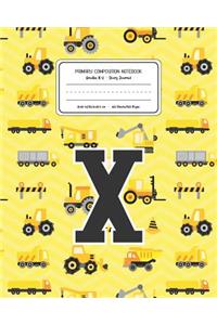 Primary Composition Notebook Grades K-2 Story Journal X