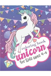 Unicorn Coloring Book for Kids Ages 4-8