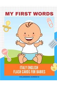My First Words Italy English Flash Cards for Babies
