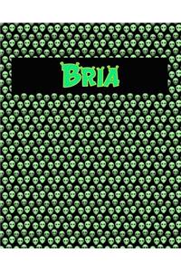 120 Page Handwriting Practice Book with Green Alien Cover Bria