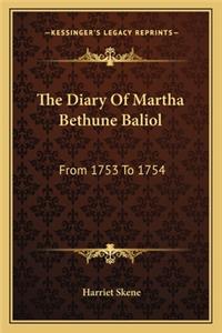 The Diary Of Martha Bethune Baliol