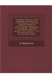 Psychologie Du Nombre Et Des Operations Elementaires de L'Arithmetique