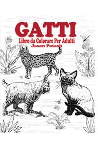 Gatti Libro da Colorare Per Adulti