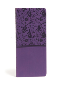 CSB Large Print Personal Size Reference Bible, Purple Leathertouch, Indexed