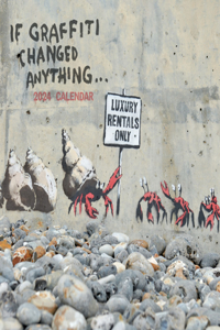2024 Banksy If Graffiti Changed Anything Plastic Free Wall
