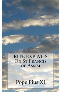 RITE EXPIATIS On St Francis of Assisi