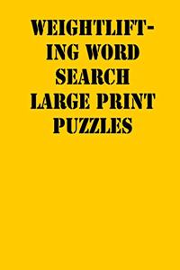 Weightlifting Word Search Large print puzzles