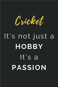 Cricket It's not just a Hobby It's a Passion