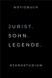 Notizbuch Jurist. Sohn. Legende. #jurastudium