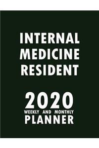 Internal Medicine Resident 2020 Weekly and Monthly Planner