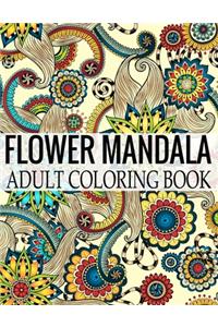 Flower Mandala Adult Coloring Book
