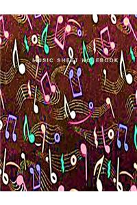 Music Sheet Notebook - 150 Pages - 8.5 x 11