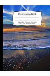Beach Composition Notebook, Wide Ruled