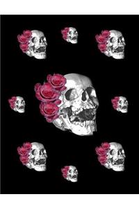 Skulls With Roses Journal Notebook College Ruled Pages 8.5 X 11 (150 Pages)