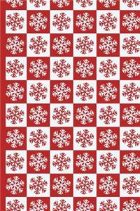 Christmas 9 Red and White Snowflakes in Squares