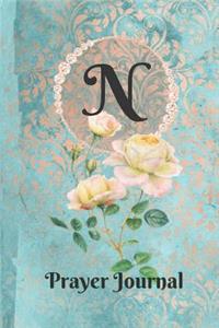 Letter N Personalized Monogram Praise and Worship Prayer Journal