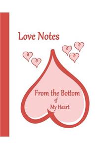 Love Notes: From the Bottom of My Heart 8x10 - Graph Journal - Journal with Graph Paper Pages, Square Grid Pattern