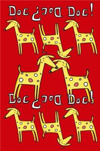 Journal Notebook For Dog Lovers, Yellow Dogs in a Row 5