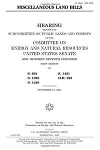 Miscellaneous Land Bills