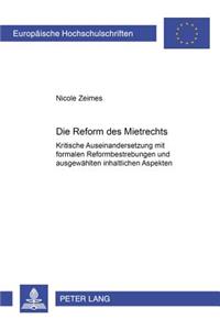 Die Reform Des Mietrechts