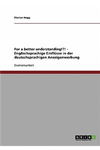 Englischsprachige Einflüsse in der deutschsprachigen Anzeigenwerbung