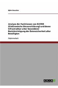 Analyse der Funktionen von ELSTER (Elektronische Steuererklärung) und deren Infrastruktur unter besonderer Berücksichtigung der Datensicherheit aller Beteiligten