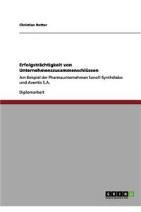 Erfolgsträchtigkeit von Unternehmenszusammenschlüssen