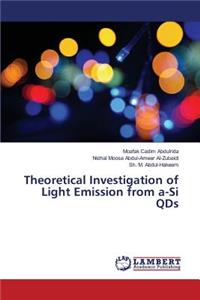 Theoretical Investigation of Light Emission from a-Si QDs