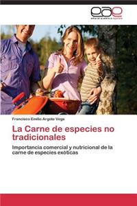 La Carne de especies no tradicionales