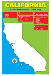 California Write-On/Wipe-Off Desk Mat - State Map