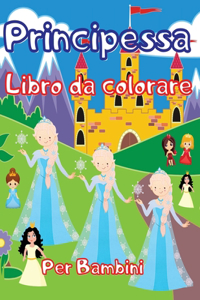 Principessa Libro da colorare Per Bambini