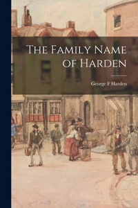 Family Name of Harden