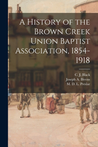 History of the Brown Creek Union Baptist Association, 1854-1918