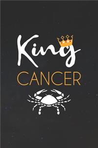 Cancer Notebook 'King Cancer' - Zodiac Diary - Horoscope Journal - Cancer Gifts for Her