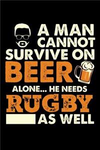 A Man Cannot Survive On Beer Alone He Needs Rugby As Well