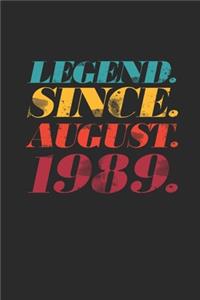 Legend Since August 1989