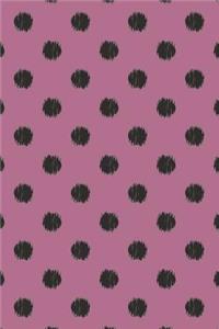 Black Doodled Polka Dots Notebook