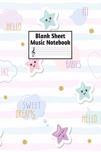 Blank Sheet Music Notebook