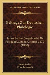 Beitrage Zur Deutschen Philologie