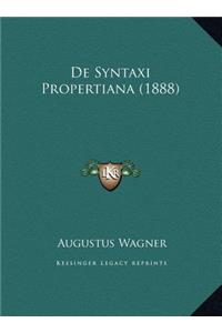 de Syntaxi Propertiana (1888)