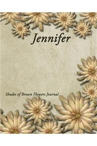 Shades of Brown Flowers Journal - Jennifer