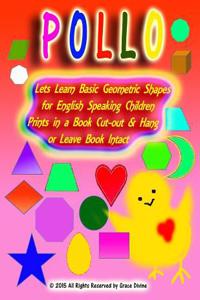 Lets Learn Basic Geometric Shapes for English Speaking Children Prints in a Book Cut-out & Hang or Leave Book Intact