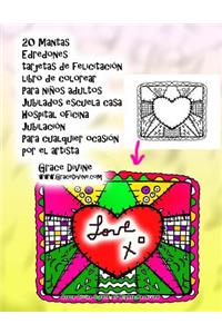 20 Mantas Edredones tarjetas de felicitación libro de colorear Para niños adultos Jubilados escuela casa Hospital oficina Jubilación Para cualquier ocasión por el artista Grace Divine