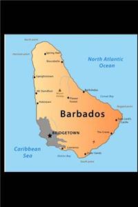 Map of Barbados Journal: 150 Page Lined Notebook/Diary