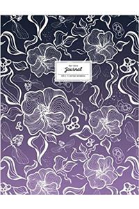 Dot Grid Journal, Floral, Purple Ombre (Flower Journal)